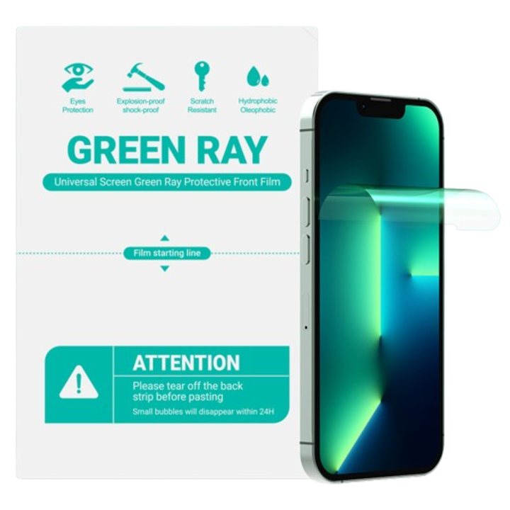 Защитно фолио за екран, Vimshi, Green-Ray, Regenerable Premium Hydrogel, Съвместимо с Vivo iQOO Z7 Pro