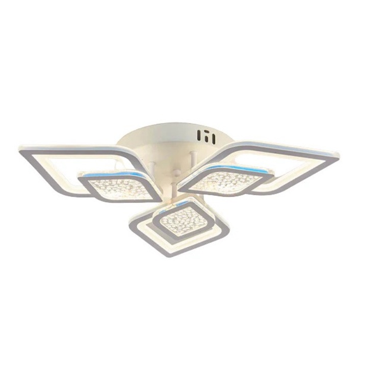 RFAN LED полилей, модел M408-3, с дистанционно управление, 3 вида светлина, регулируем интензитет, 108 W, бял