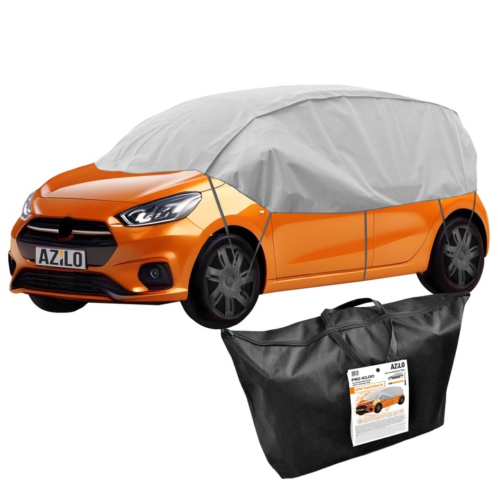 Husa auto exterioara jumatate prelata pentru acoperis si ferestre AZILO Pro Igloo S-M hatchback 255-270 cm