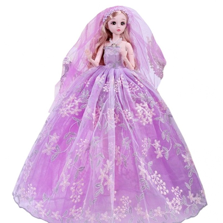 Set Papusa Printesa Margareta Extra-Large 60cm - 9 Tinute Schimbabile, Accesorii Incluse, Dimensiuni 62.5x30x10.5cm, Cadou Ideal pentru Craciun si An Nou