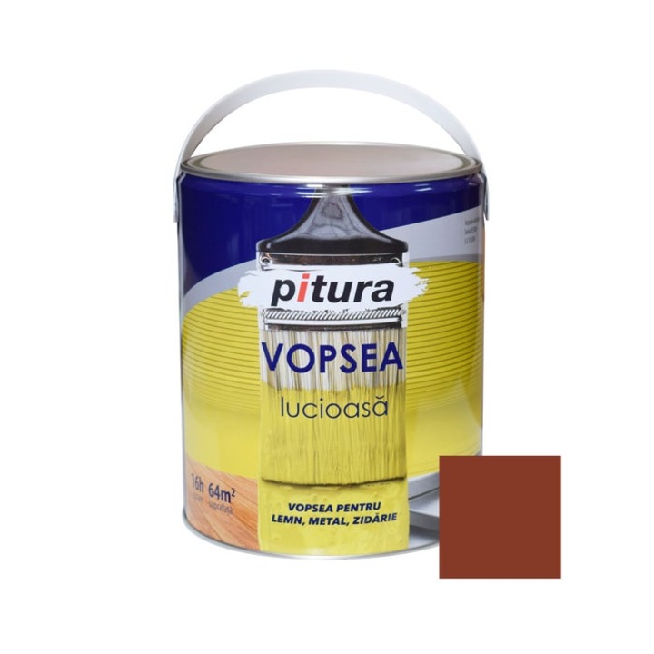 Alkid festék fára / fémre, fényes, Pitura, beltéri/kültéri, világosbarna, V53731, 4 L