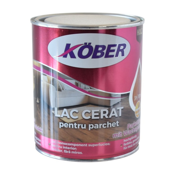 Lac cerat pentru parchet Kober L5310, incolor, 0.75 L