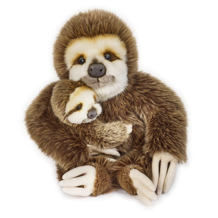 Jucarie de plus Lenes cu pui 30 cm