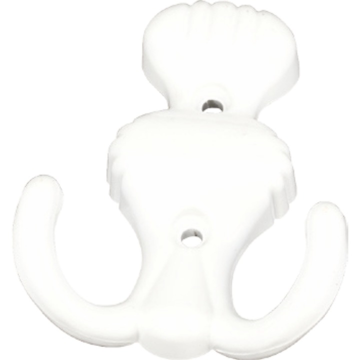 Cuier din plastic, H 85 mm, 3105-09, alb