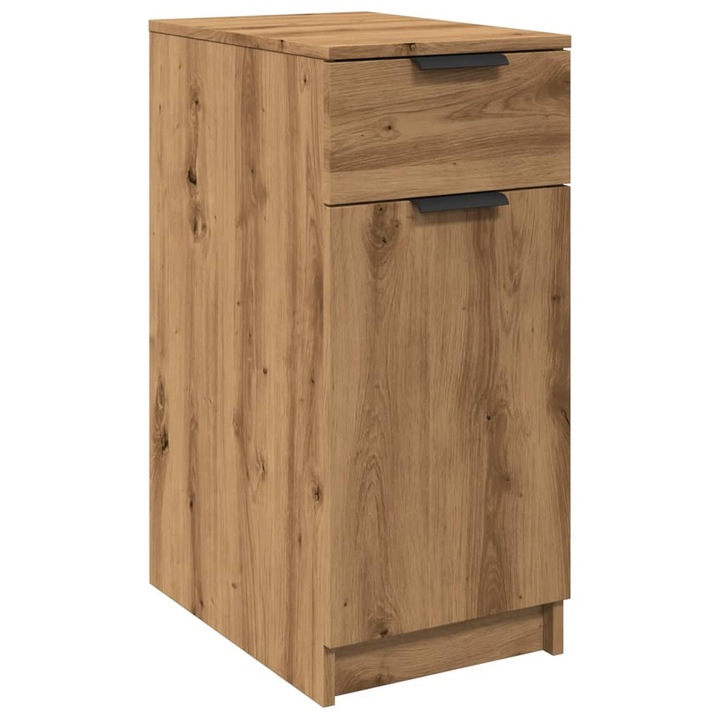 Dulap de birou vidaXL, stejar artizanal, 33x50x75 cm, lemn prelucrat, 17.4 kg