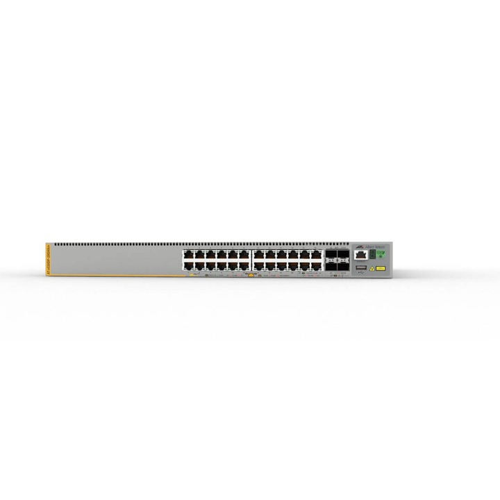 Kapcsoló ALLIED TELESIS L3 egymásra rakható 20x 10/100/1000-T PoE++ 4x 100M/1G/2.5G/5G-T PoE++ 4x SFP+ portok és kettős hotswap tápegység rekesz Szürke