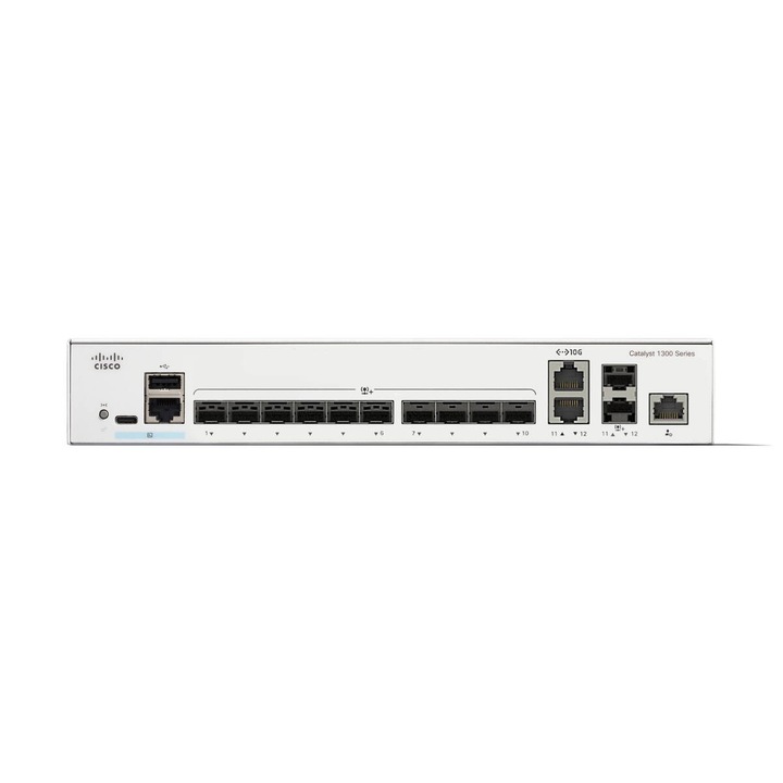 Kapcsoló Cisco Catalyst 1300 12 portos Sfp+/2 X10 Ge Shared Alb