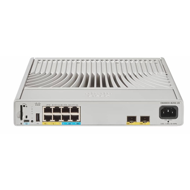 Cisco Catalyst 9000 Compact 8 portos Upoe kapcsoló 4 Xmgig240 We-vel
