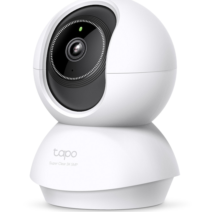 Camera de supraveghere Smart TP-Link Tapo C230 cu Pan/Tilt 360 grade, 5MP, 3K, 2880x1620, Utilizare Baby Monitor, Wireless, Night Vision, Detectare Smart AI, Two-Way Audio, Alarma sonora si luminoasa, Control Vocal, ONVIF