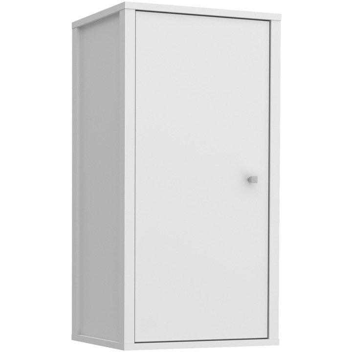 Dulap suspendat baie Forte Ipsarion, 1 usa, 40.5x78.6x33.8 cm, Alb mat