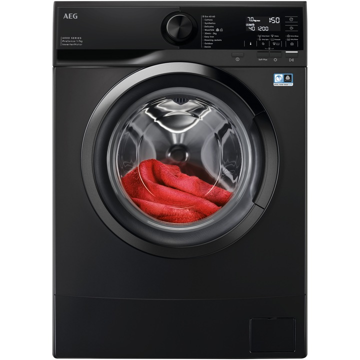 Пералня AEG Slim LSR6E47DXE, 7 кг, 1200 об/мин, Инверторен мотор, Клас B, ProSense, TimeSave, Антрацит