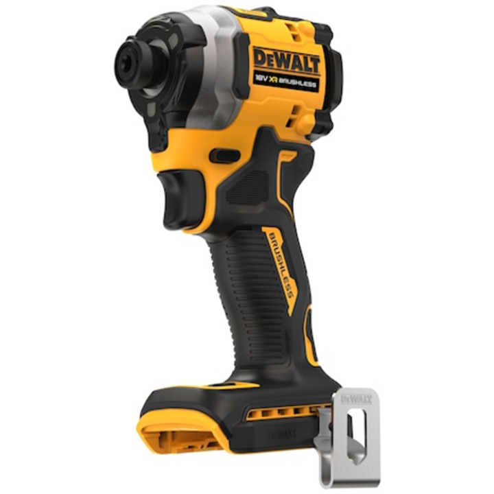 Акумулаторен ударен винтоверт DeWALT DCF850N, Безчетков мотор, 18V XR, Максимален въртящ момент 205 Nm, 3 скорости, Максимална скорост 3250 об/мин, LED осветление, Щипка за колан, Без батерия/зарядно устройство