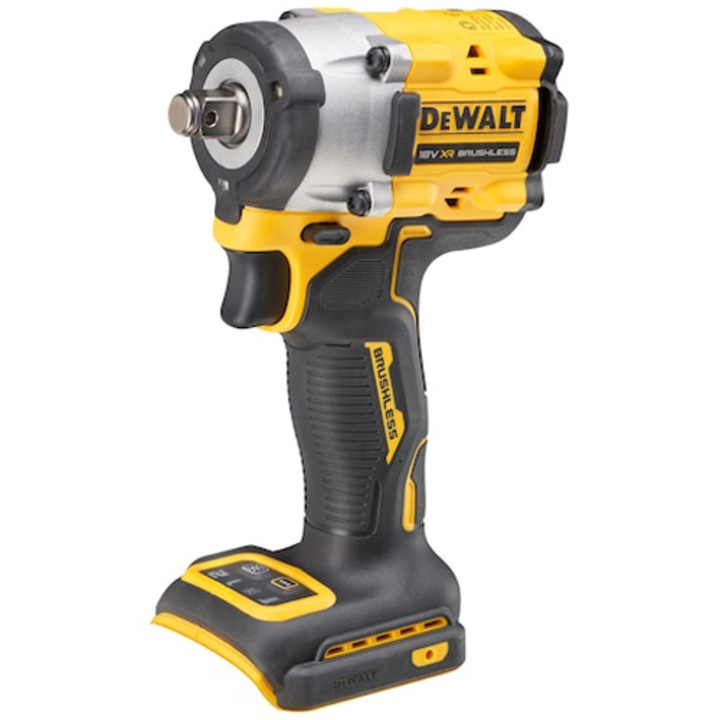 Акумулаторен ударен винтоверт DeWALT DCF921N, Безчетков мотор, 18V, 1/2 инчов захват, Максимален въртящ момент 406 Nm, Въртящ момент на разхлабване 610 Nm, Максимална скорост 2500 об/мин, LED осветление, Без батерия/зарядно устройство