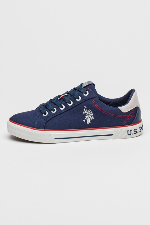U.S. Polo Assn., Tenisi low-cut cu logo brodat Rachel, Rosu/Bleumarin