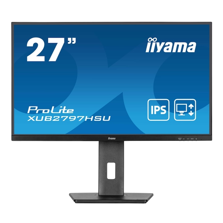 Iiyama ProLite XUB2797HSU-B2 számítógép monitor 68,6 cm (27") 1920 x 1080 pixelek Full HD LED Fekete (XUB2797HSU-B2)