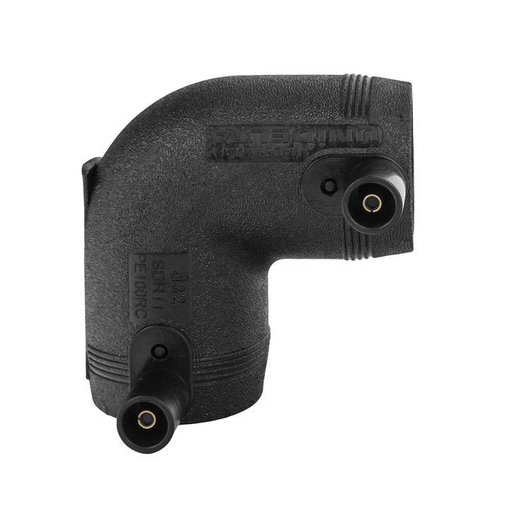 Коляно за електрофузия, Unidelta, 90 mm, Pe100, Sdr11 Ef, черно