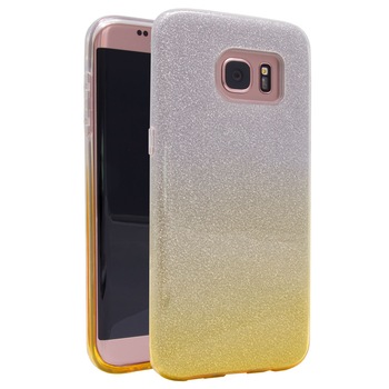 Husa hibrida Samsung Galaxy S7 Edge Joyshell Glamour (glitter / sclipici), gold Husa hibrida Samsung Galaxy S7 Edge Joyshell Glamour (glitter / sclipici), gold