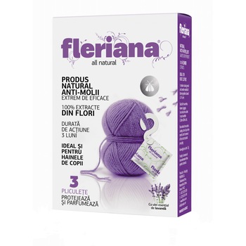 Produs natural anti-molii pentru haine, Fleriana, 3 buc Produs natural anti-molii pentru haine, Fleriana, 3 buc