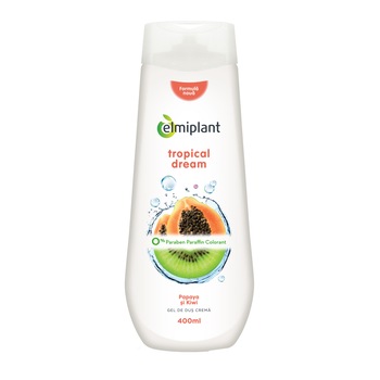Gel de dus Crema Elmiplant cu Papaya&Kiwi, 400 ml Gel de dus Crema Elmiplant cu Papaya&Kiwi, 400 ml