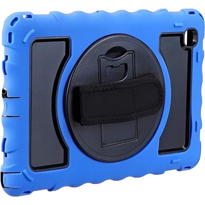 Samsung Galaxy Tab A7 10.4" (2020) tablet tok állvánnyal, gránátvörös, műanyag, vállpánttal