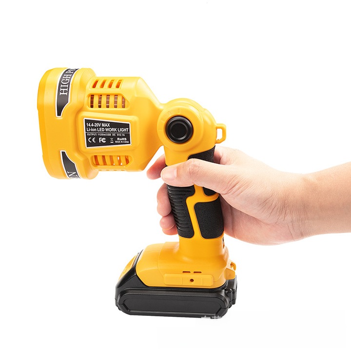 Лампа Cozevdnt, съвместима с DeWalt, LED, 95x82x280см, за инструменти с батерия 14-18V