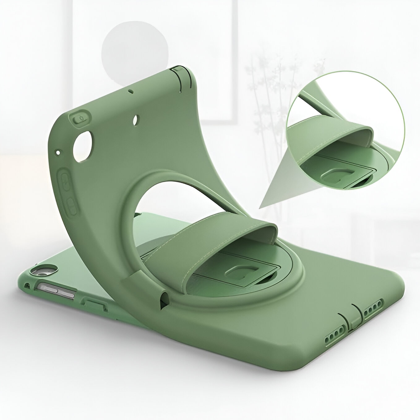 Etui pentru iPad Mini 5/Mini 4 cu suport rotativ 360°, verde, 7.9 inch