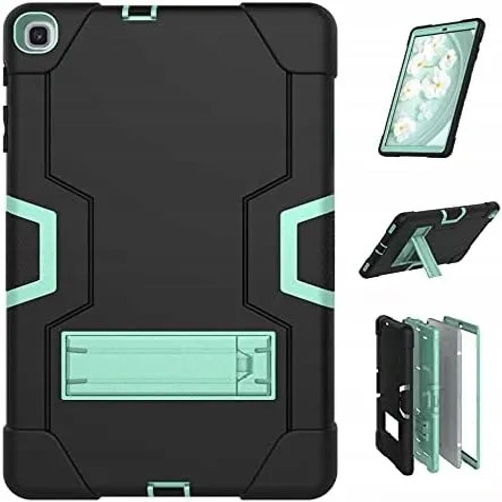 Husa tableta Samsung Galaxy Tab A8 10.5", neagra, cu suport, constructie tripla