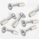 100 db kerek szeg készlet szegecspisztolyokhoz, 7,3 mm, AjieQaQ, fehér, 40 mm