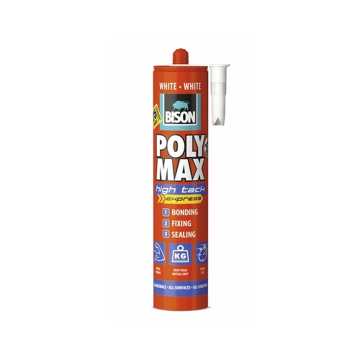 Adeziv universal de montaj si etansare Bison Poly Max alb 425 g