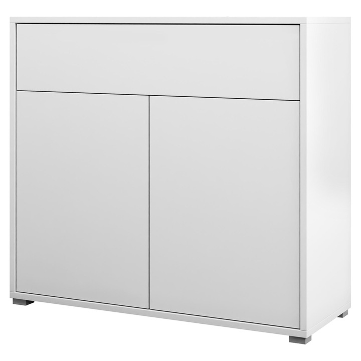 Comoda cu sertare Alekto 2D1SZ AK10, MIRJAN24, alb, 40x100x93 cm