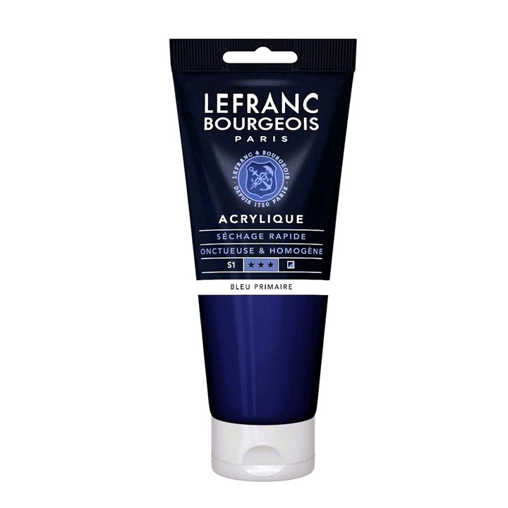 Culoare acrilica fina, Lefranc & Bourgeois, primary blue 063, 80ml