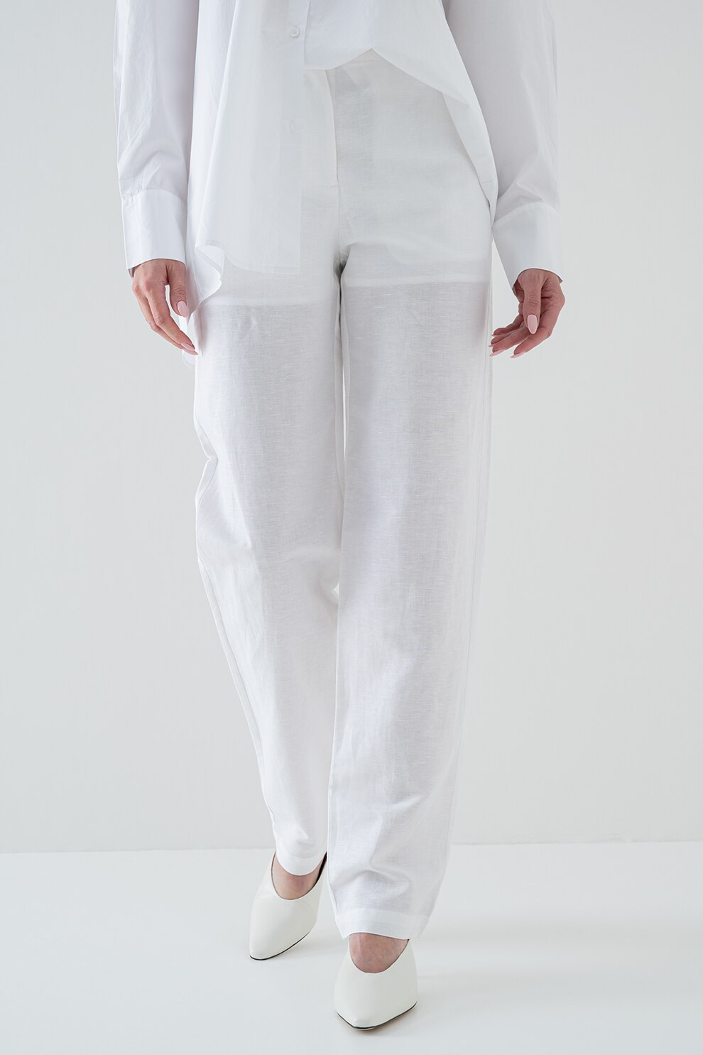 Armin様 ARMANI EXCHANGE, Pantaloni din amestec de in cu croiala dreapta