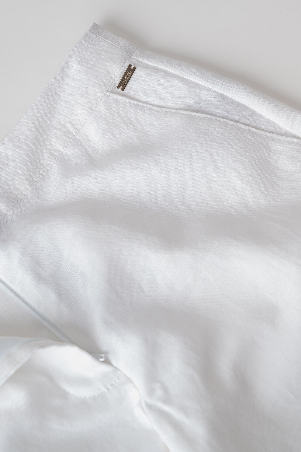 ARMANI EXCHANGE, Pantaloni din amestec de in cu croiala dreapta