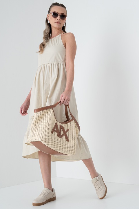 ARMANI EXCHANGE, Халтер рокля, Светло бежово