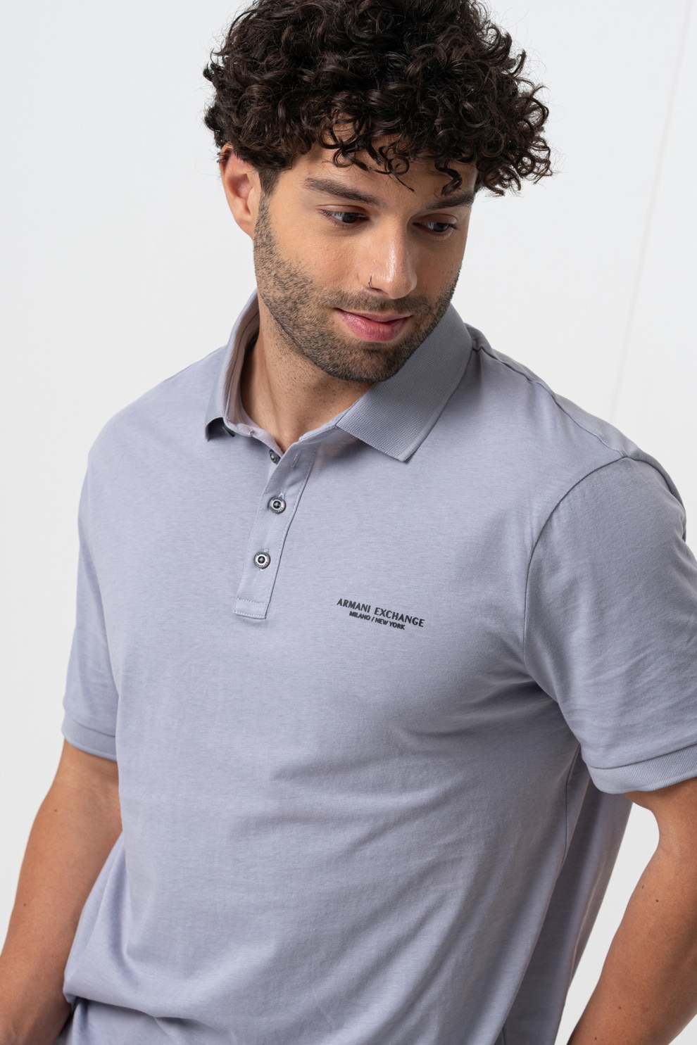 ARMANI EXCHANGE, Tricou polo regular fit, Lila, S