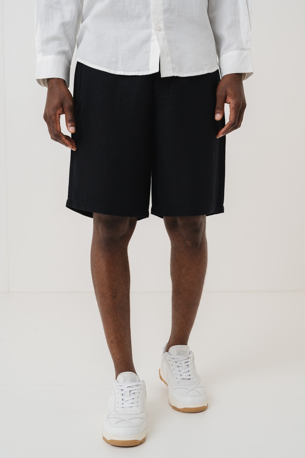 ARMANI EXCHANGE, Bermude din amestec de in, Negru, 36