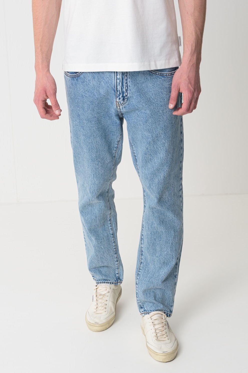 ARMANI EXCHANGE, Blugi slim-fit, Albastru deschis melange, 33