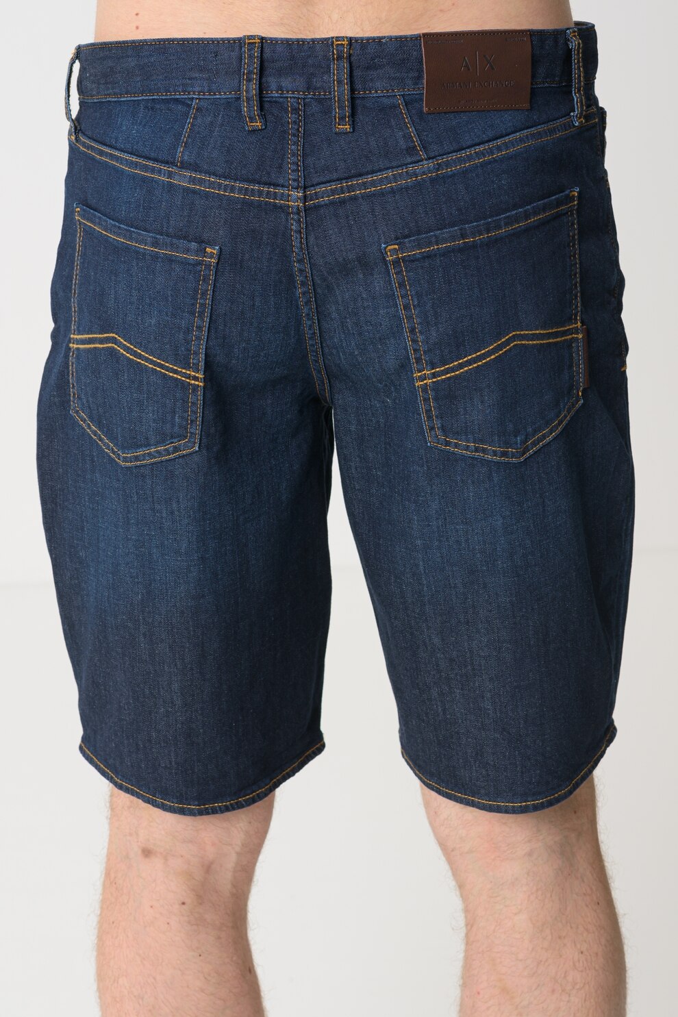 ARMANI EXCHANGE, Blugi scurti cu talie medie, Albastru melange, 31