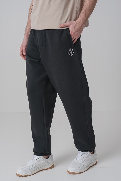 ARMANI EXCHANGE, Pantaloni de trening cu snur, Verde padure