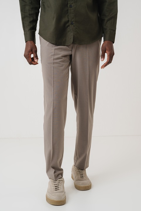 ARMANI EXCHANGE, Élvasalt alkalmi nadrág, Sötétbarna