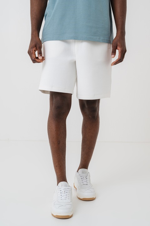ARMANI EXCHANGE, Pantaloni scurti cu talie medie, Alb optic