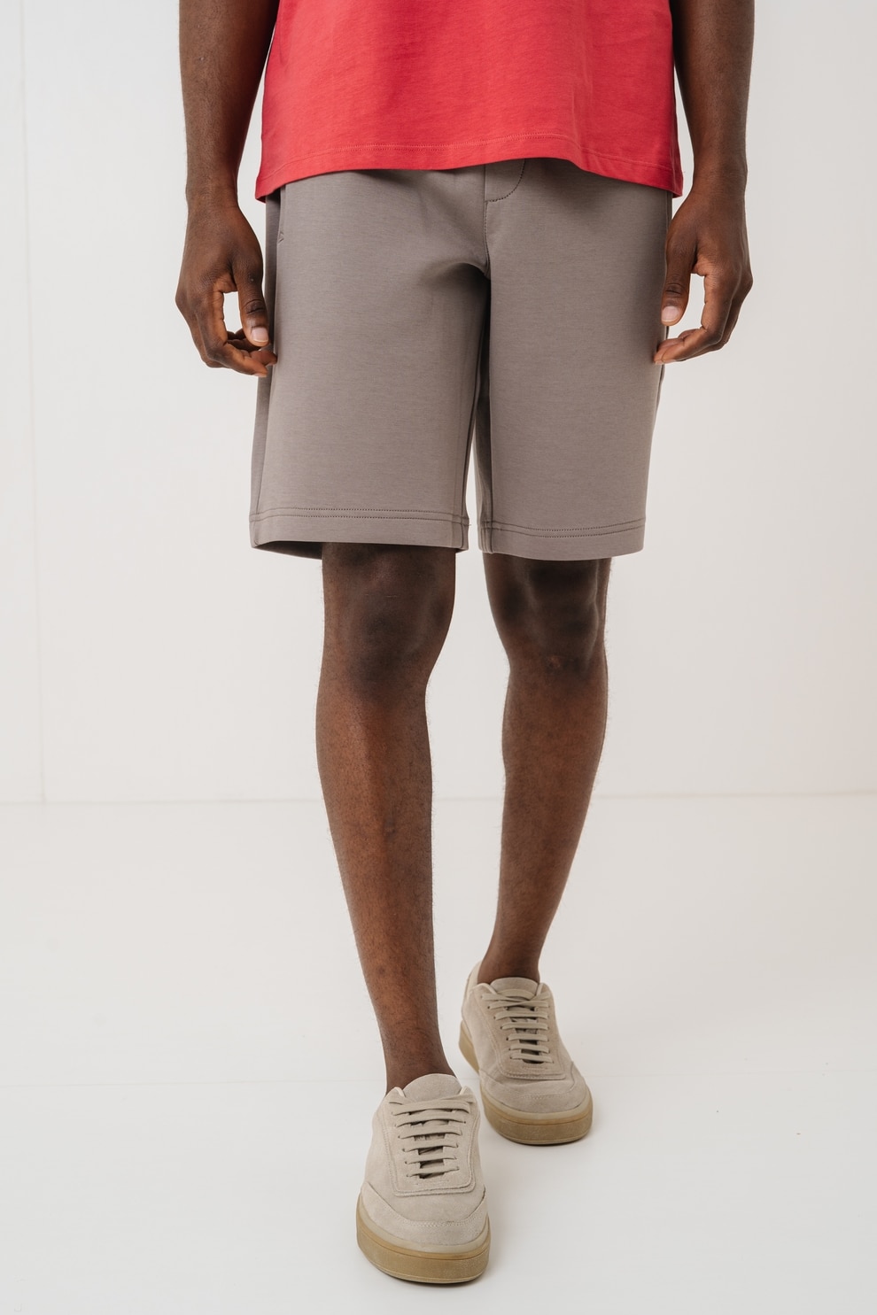 ARMANI EXCHANGE, Bermude sport cu logo, Grej, S