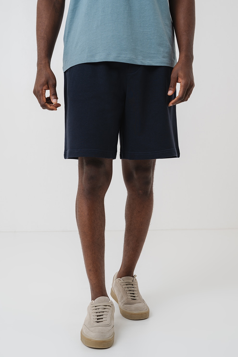 ARMANI EXCHANGE, Pantaloni scurti relaxed-fit cu snur in talie, Albastru ultramarin, M