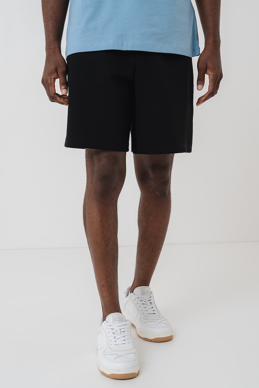 ARMANI EXCHANGE, Pantaloni scurti relaxed-fit cu talie elastica, Negru, S