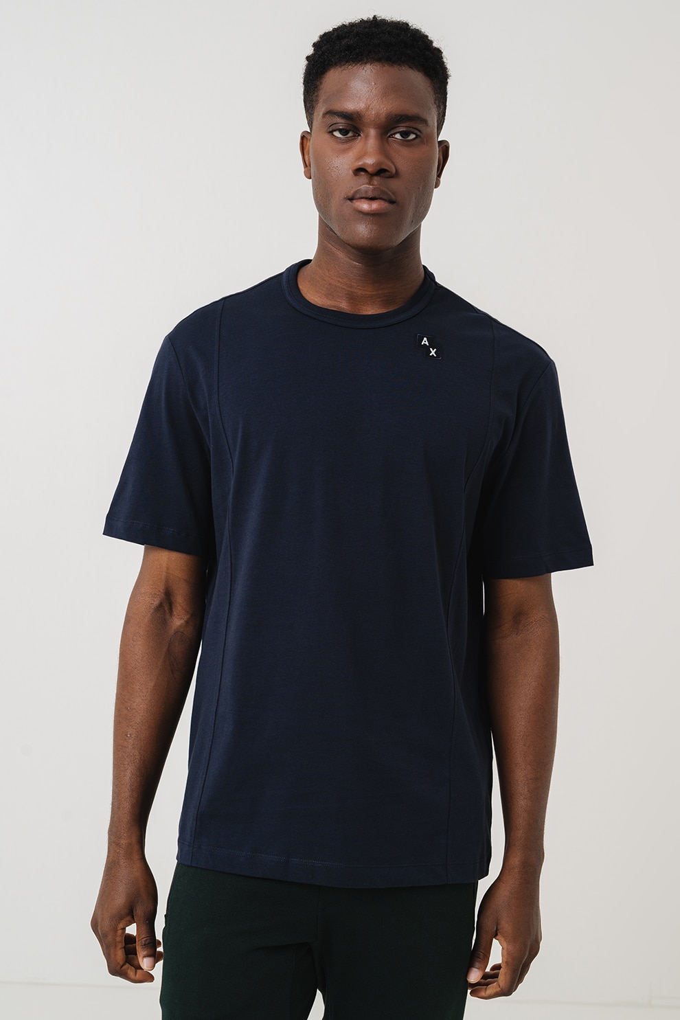 ARMANI EXCHANGE, Tricou uni cu logo, Albastru ultramarin, L