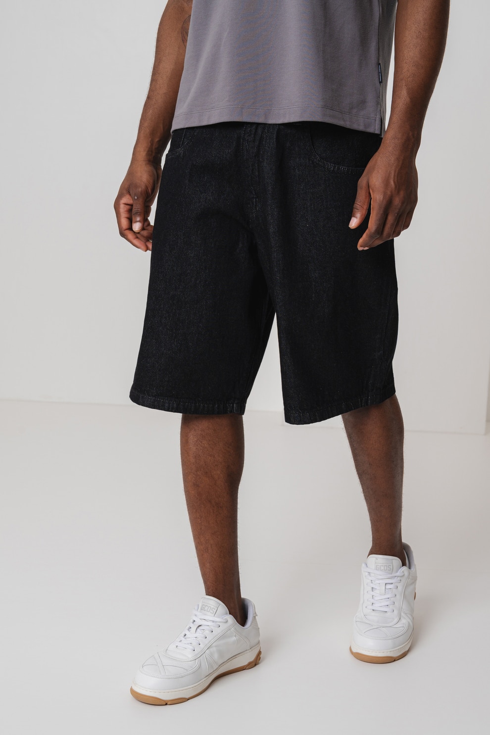 ARMANI EXCHANGE, Blugi scurti, Negru melange, 31