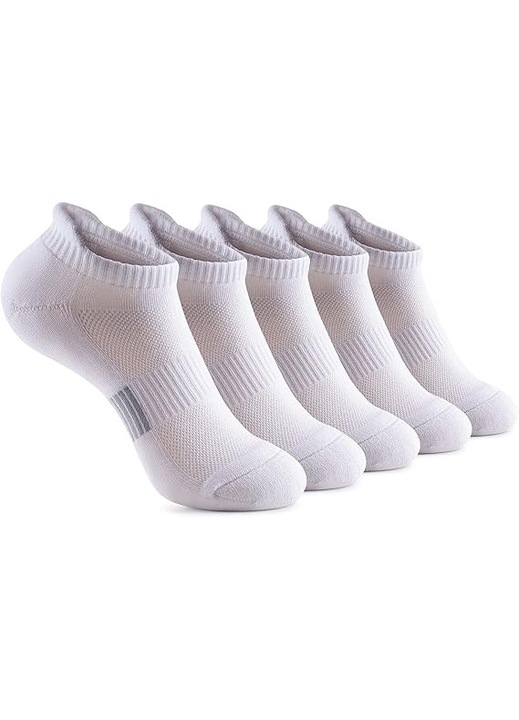 Sosete dama, set 5 perechi, unisex soseta sport, Respirabil si elastic Potrivit pentru agrement si sport, 35-43 EU, Alb