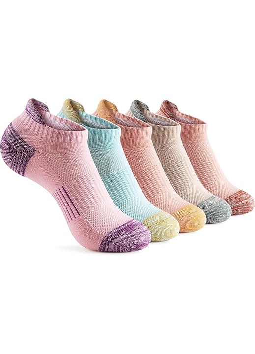 Sosete dama, set 5 perechi, unisex soseta sport, Respirabil si elastic Potrivit pentru agrement si sport, 35-43 EU, Multicolor