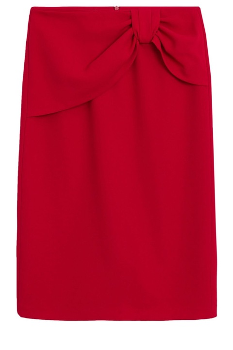 Mango пола тип молив 100% полиестер с цип Lifestyle Червена Дамска XS INTL