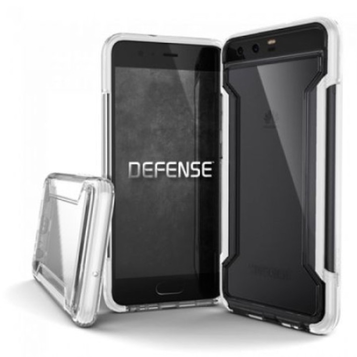 Удароустойчив кейс X-Doria Defense Clear за Huawei P10, Прозрачен/Бял